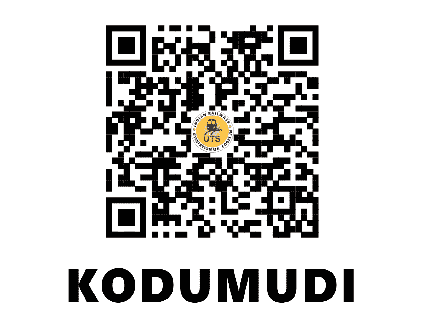 UTS QR Code for KODUMUDI - KMD (SR - TAMIL NADU)